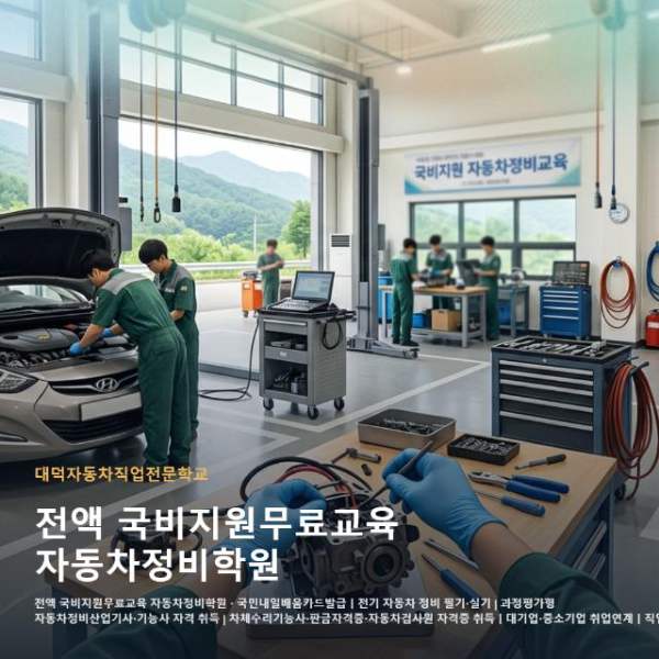 전액 국비지원무료교육 자동차정비학원