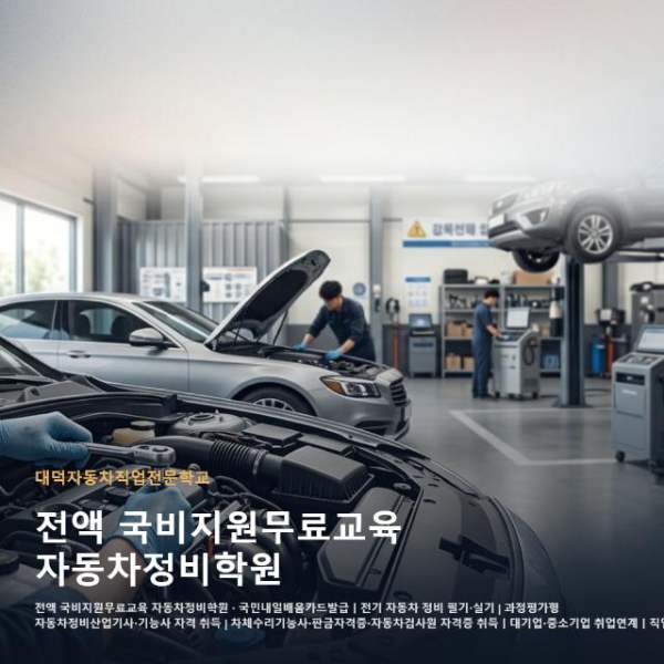 강동구 전액 국비지원무료교육 자동차정비학원 선택 시 간과하기 쉬운 자부담금 변화와 전기차 관련 이미지 2