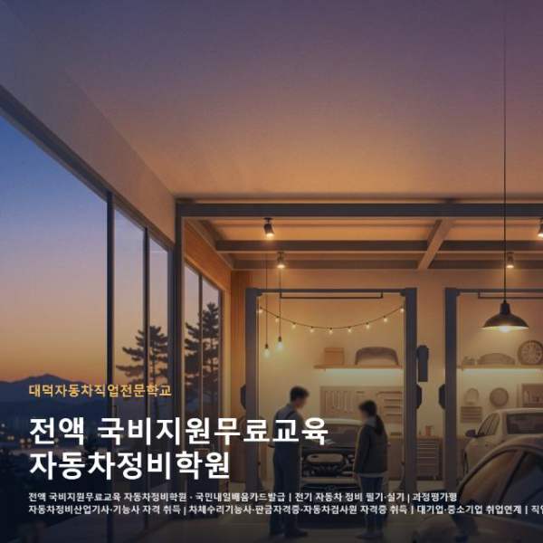 전액 국비지원무료교육 자동차정비학원