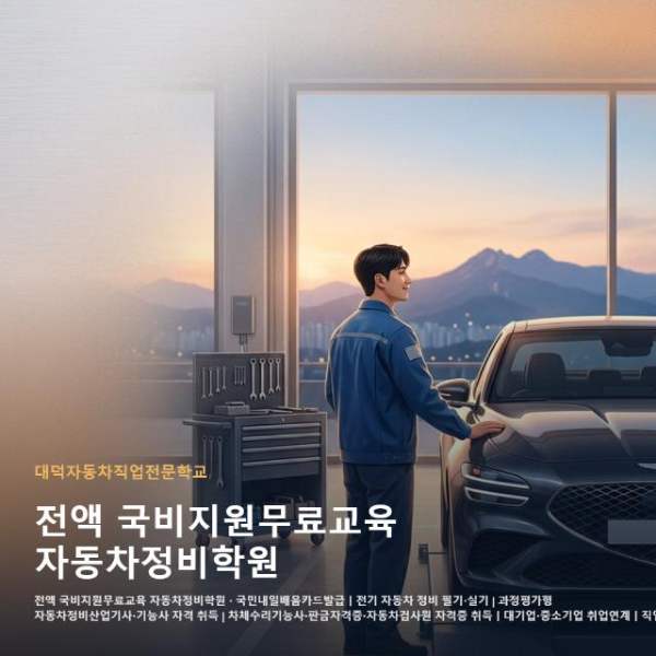 전액 국비지원무료교육 자동차정비학원