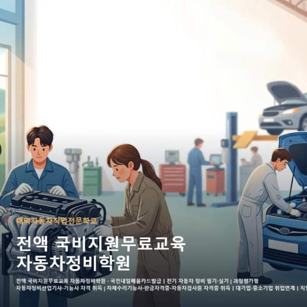 전액 국비지원무료교육 자동차정비학원