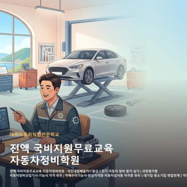 전액 국비지원무료교육 자동차정비학원