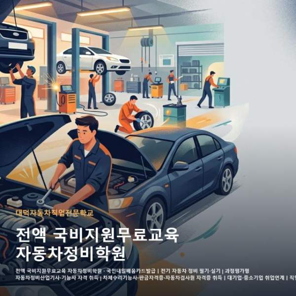 전액 국비지원무료교육 자동차정비학원