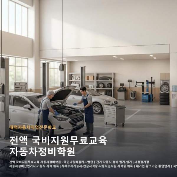 전액 국비지원무료교육 자동차정비학원