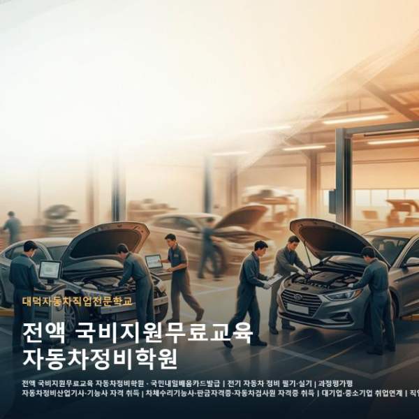 전액 국비지원무료교육 자동차정비학원