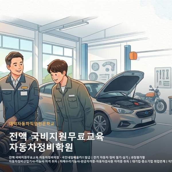 전액 국비지원무료교육 자동차정비학원