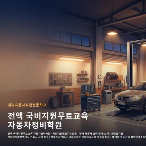 전액 국비지원무료교육 자동차정비학원