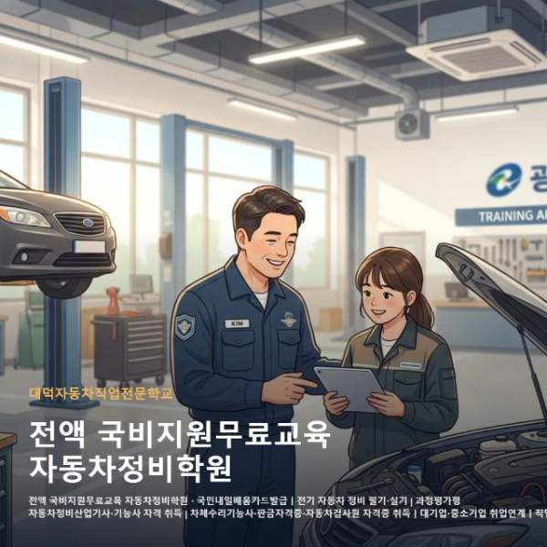 전액 국비지원무료교육 자동차정비학원