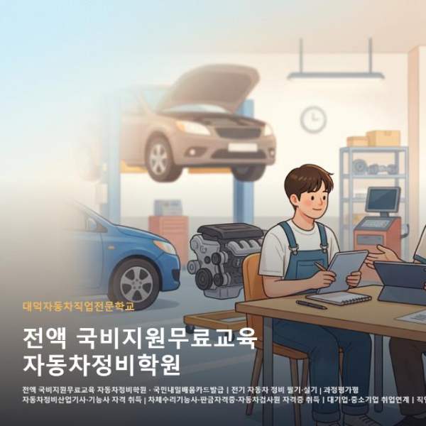 전액 국비지원무료교육 자동차정비학원