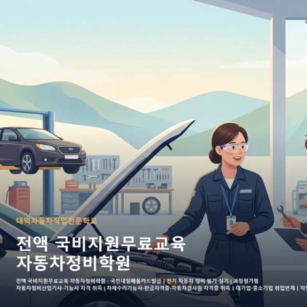 전액 국비지원무료교육 자동차정비학원