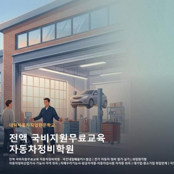 전액 국비지원무료교육 자동차정비학원