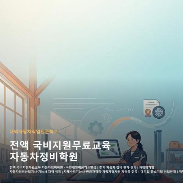 전액 국비지원무료교육 자동차정비학원