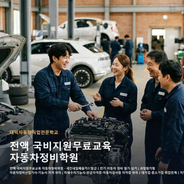 전액 국비지원무료교육 자동차정비학원