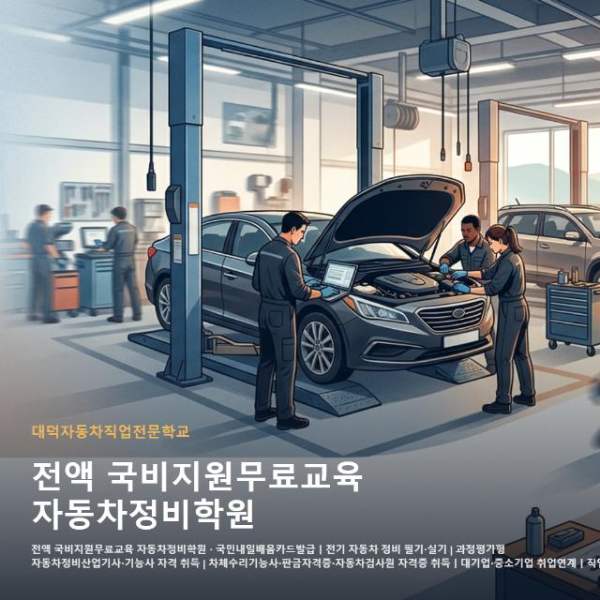 전액 국비지원무료교육 자동차정비학원