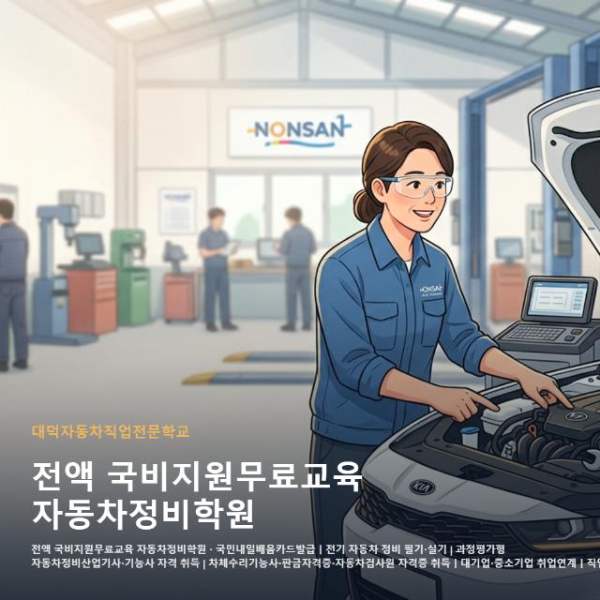 전액 국비지원무료교육 자동차정비학원