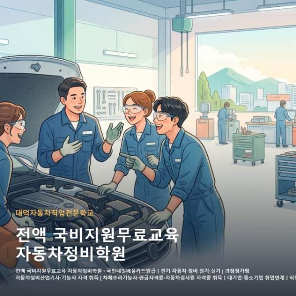 전액 국비지원무료교육 자동차정비학원