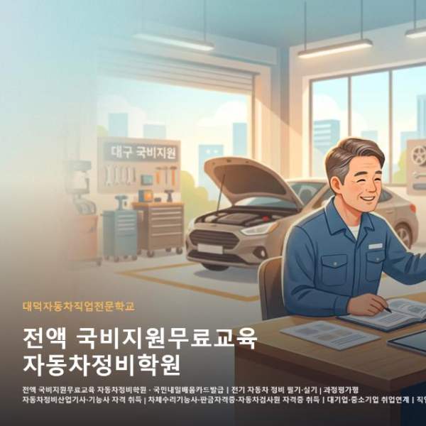 전액 국비지원무료교육 자동차정비학원