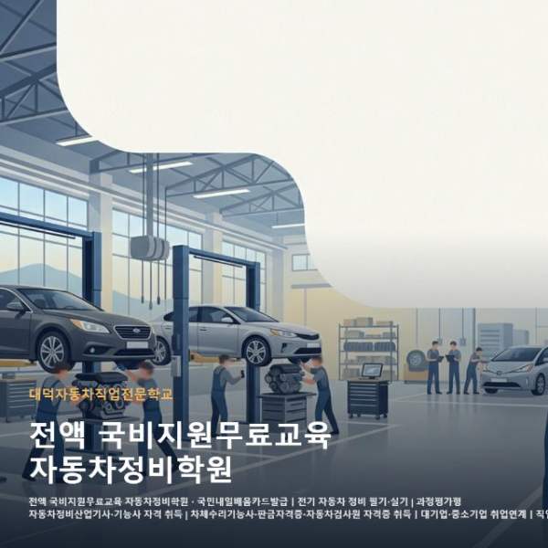 전액 국비지원무료교육 자동차정비학원