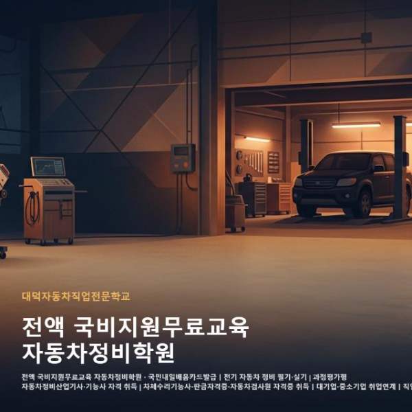 전액 국비지원무료교육 자동차정비학원