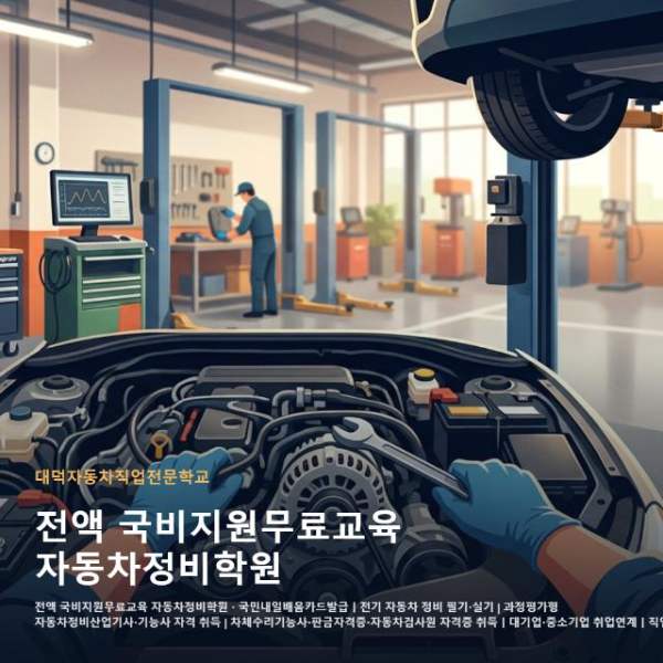 전액 국비지원무료교육 자동차정비학원