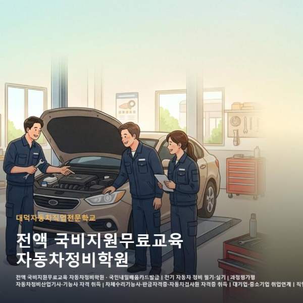 전액 국비지원무료교육 자동차정비학원