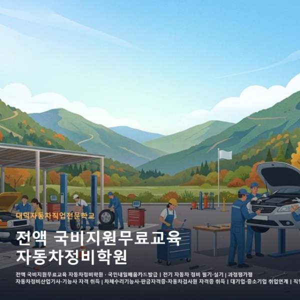 전액 국비지원무료교육 자동차정비학원