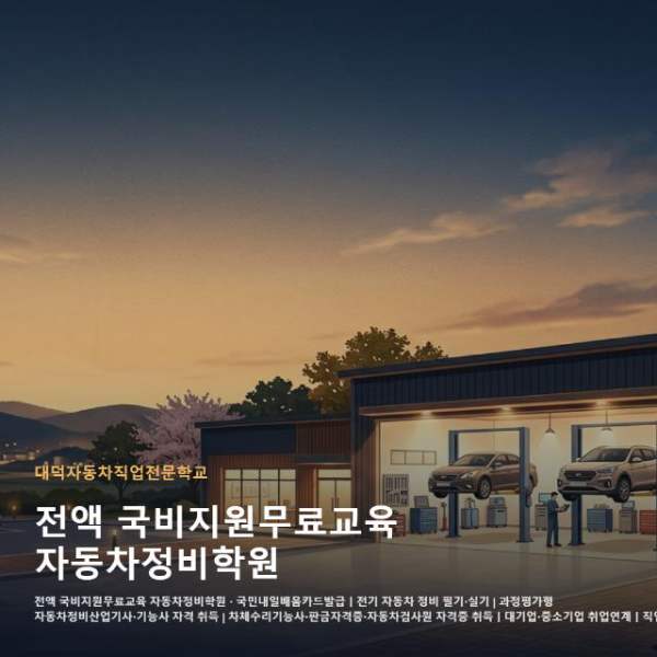 전액 국비지원무료교육 자동차정비학원