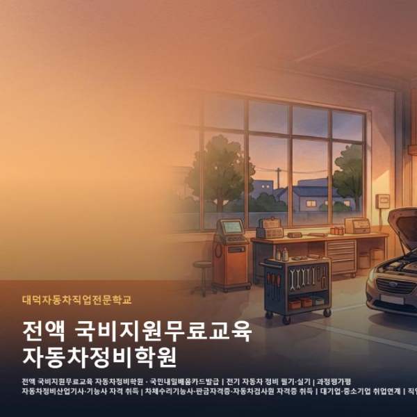 전액 국비지원무료교육 자동차정비학원