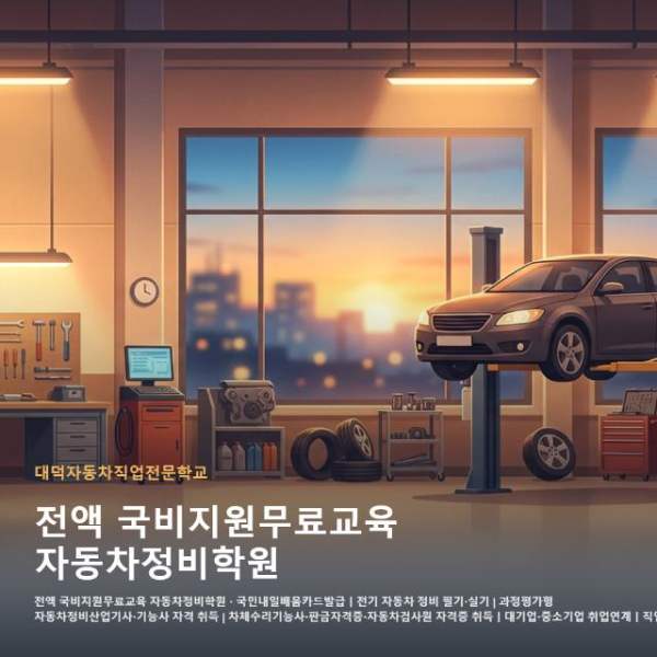 전액 국비지원무료교육 자동차정비학원