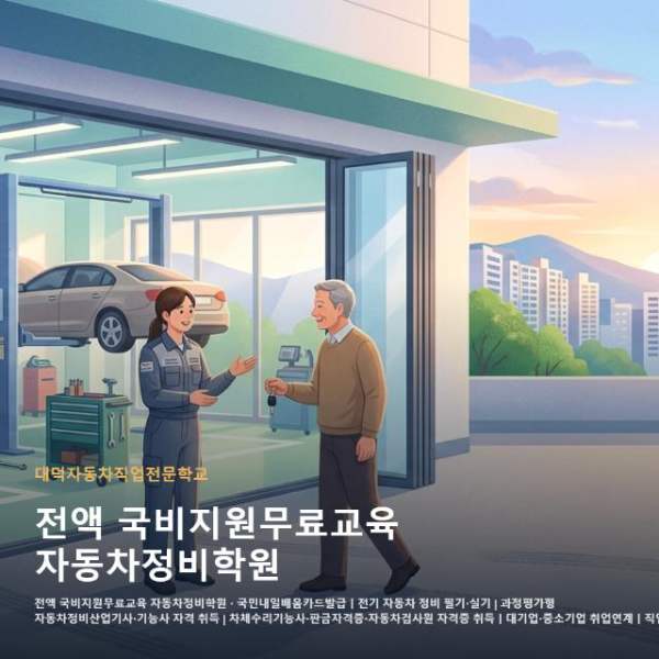 전액 국비지원무료교육 자동차정비학원
