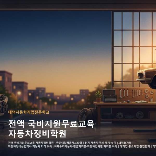 전액 국비지원무료교육 자동차정비학원