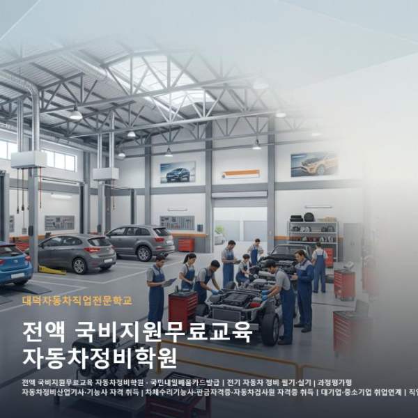 전액 국비지원무료교육 자동차정비학원