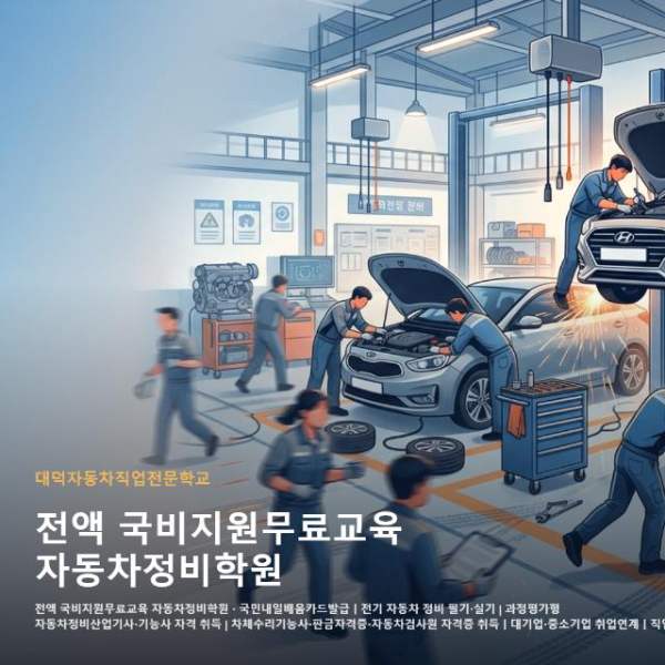 전액 국비지원무료교육 자동차정비학원