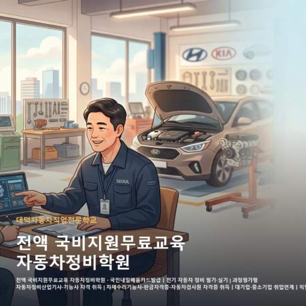 서울 고민 해결해줄 전액 국비지원무료교육 자동차정비학원 비교 선택 가이드는 실무 관련 이미지 2