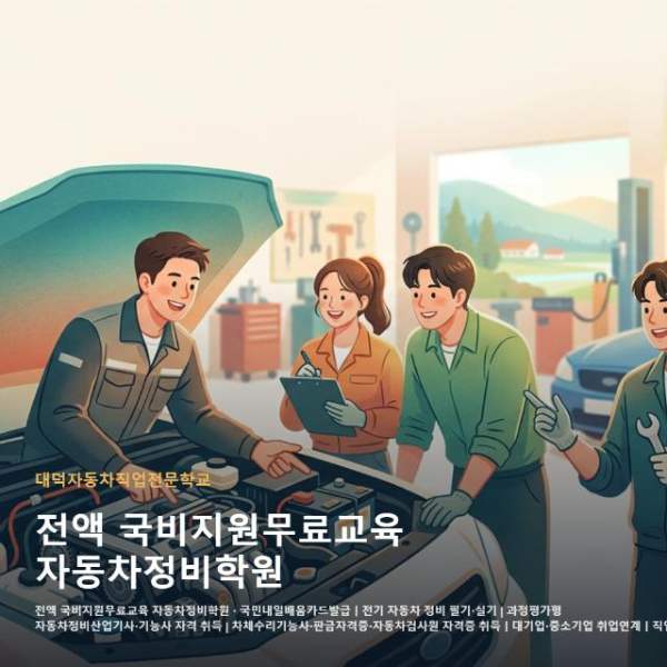 전액 국비지원무료교육 자동차정비학원