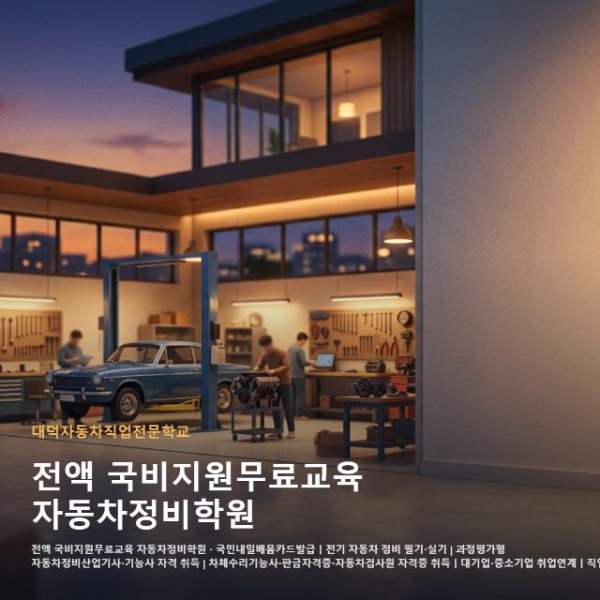 전액 국비지원무료교육 자동차정비학원