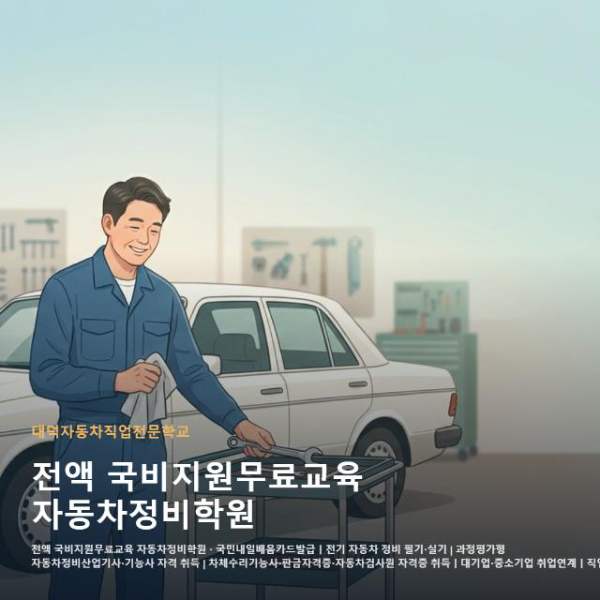 전액 국비지원무료교육 자동차정비학원