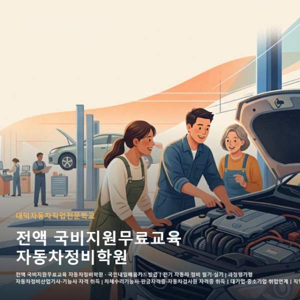 전액 국비지원무료교육 자동차정비학원