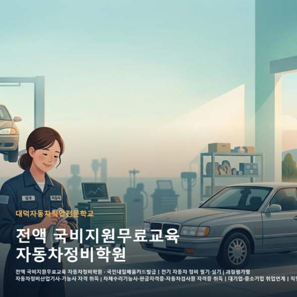 전액 국비지원무료교육 자동차정비학원