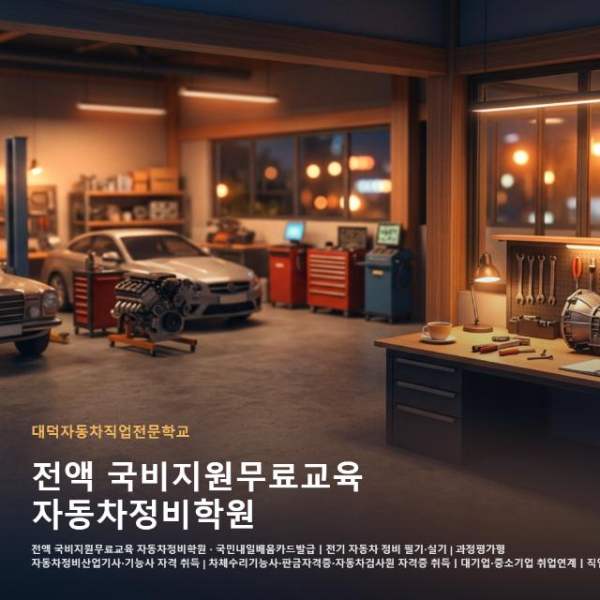 전액 국비지원무료교육 자동차정비학원