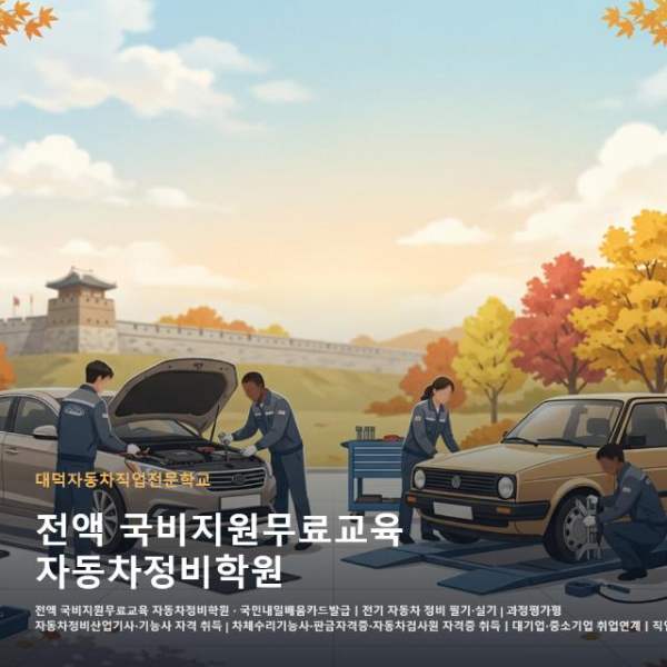 전액 국비지원무료교육 자동차정비학원