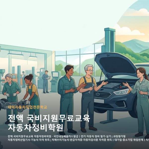 전액 국비지원무료교육 자동차정비학원