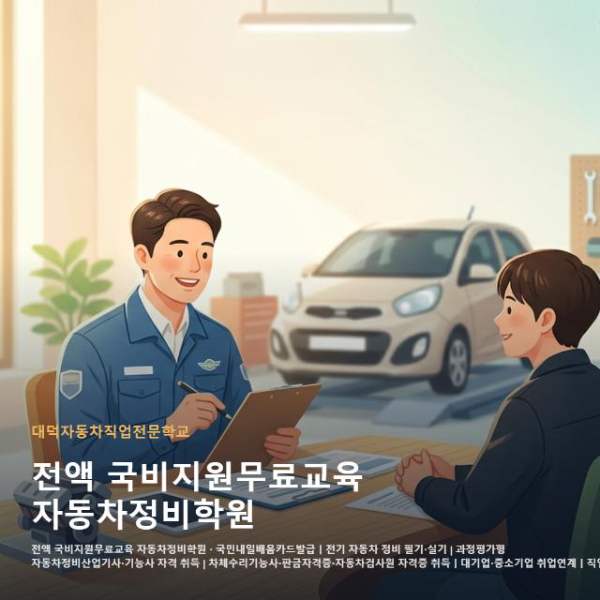전액 국비지원무료교육 자동차정비학원