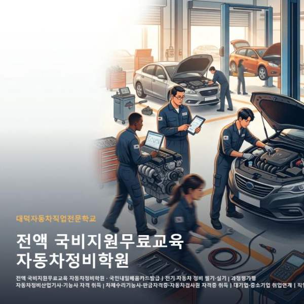 전액 국비지원무료교육 자동차정비학원