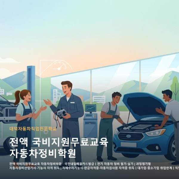 전액 국비지원무료교육 자동차정비학원