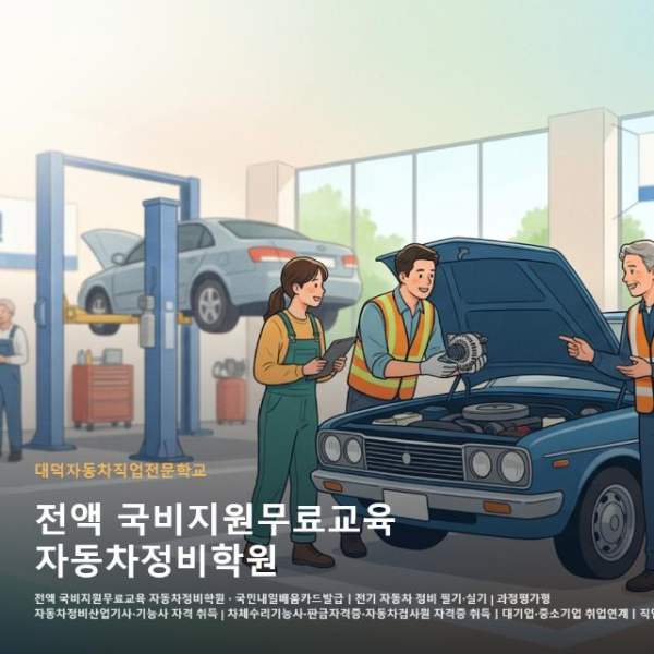 전액 국비지원무료교육 자동차정비학원