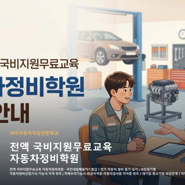 전액 국비지원무료교육 자동차정비학원