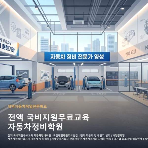 전액 국비지원무료교육 자동차정비학원