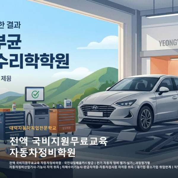 전액 국비지원무료교육 자동차정비학원