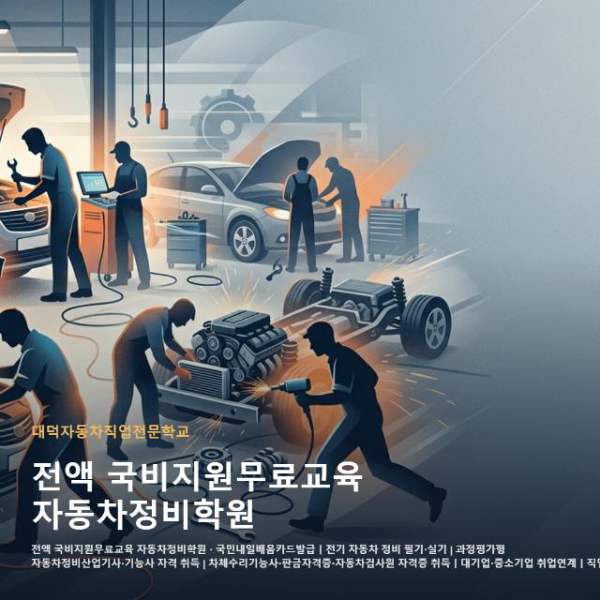 전액 국비지원무료교육 자동차정비학원